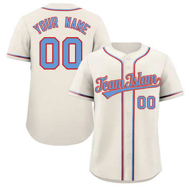 Muslim Heroes Edition Royal CREAM LIGHT BLUE-RED CLASSIC STYLE AUTHENTIC BASEBALL JERSEY