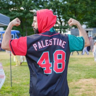 PALESTINE REP HOODIE BASEBALL JERSEY