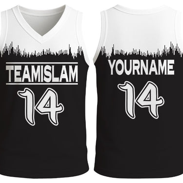 Muslim Heroes Edition White & Black Basketball Jersey