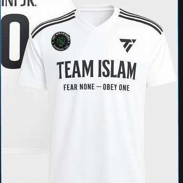 Muslim Heroes Edition White Sport Soccer Tops Jersey