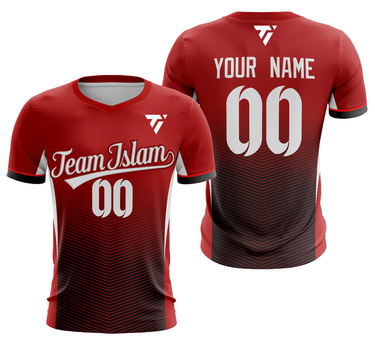 Muslim Heroes Edition Red White Sport Soccer Tops Jersey