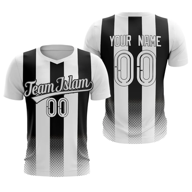 Muslim Heroes Edition White Black Sport Soccer Tops Jersey