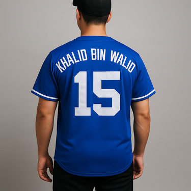 Muslim Heroes Edition Royal White Classic Style Authentic Baseball Jersey