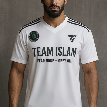 Muslim Heroes Edition White Sport Soccer Tops Jersey