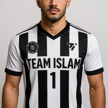 Muslim Heroes Edition White Black Sport Soccer Tops Jersey