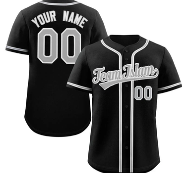 Muslim Heroes Edition Black White-Gray Classic Style Authentic Baseball Jersey