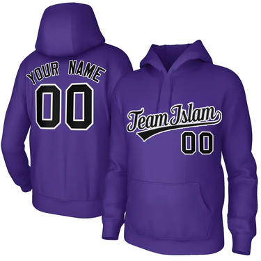 Muslim Heroes Edition Classic Style Hoodie Athletic Pullover Purple Sweatshirt