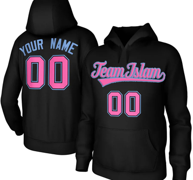 Muslim Heroes Edition Black-Light Blue-Pink Classic Style Sweatshirts Uniform Pullover Hoodie