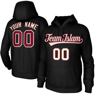 Muslim Heroes Edition Black Cardinal-Cream Classic Style Sweatshirts Uniform Pullover Hoodie