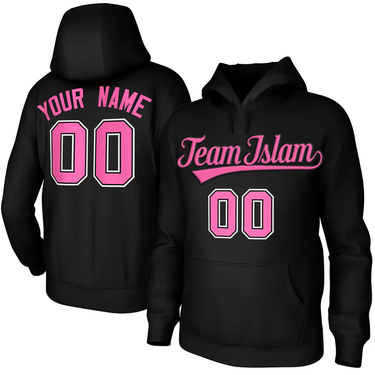 Muslim Heroes Edition Black Pink-White Classic Style Pullover Sweatshirt Pullover Hoodie