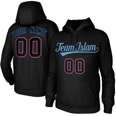 Muslim Heroes Edition Black Light Blue-Red Classic Style Sweatshirts Uniform Pullover Hoodie