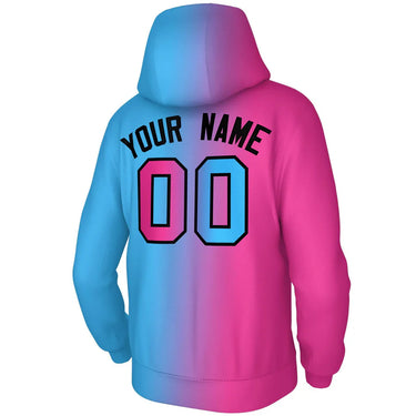 Muslim Heroes Edition Stitched Pink Gradient Fashion Sports Pullover Sweatshirt Hoodie