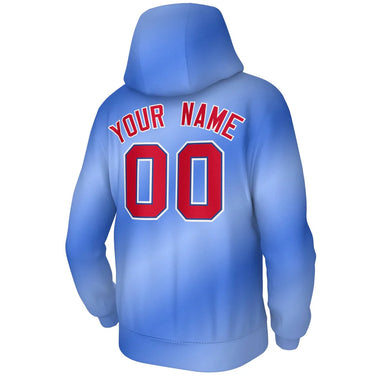 Muslim Heroes Edition Stitched Light Blue Gradient Fashion Sports Pullover Sweatshirt Hoodie
