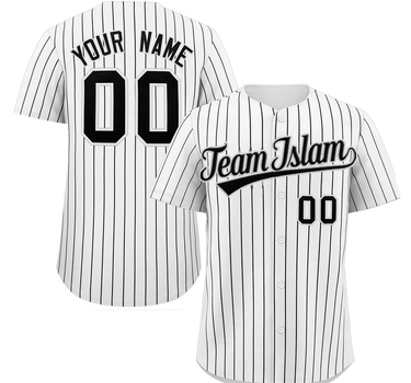 Muslim Heroes Edition PINSTRIPE BASEBALL JERSEY BUTTON DOWN SHIRT