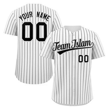 Muslim Heroes Edition PINSTRIPE BASEBALL JERSEY BUTTON DOWN SHIRT