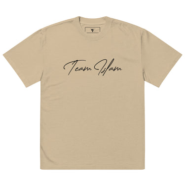 Team Islam Cursive Oversized faded t-shirt