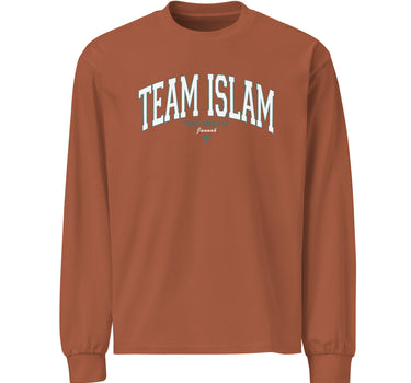 White Team Islam Pursue Premium heavyweight long sleeve shirt